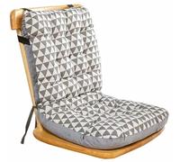 YongXinMY High Back Chair Cushions with Ties - Thickened One-Piece Dining Office Seat Pad Non-Slip Soft Cushioned Chair Backrest Comfortable Cushion for Home Dining Kitchen Garden Office (Style E,L)