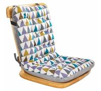 YongXinMY High Back Chair Cushions with Ties - Thickened One-Piece Dining Office Seat Pad Non-Slip Soft Cushioned Chair Backrest Comfortable Cushion for Home Dining Kitchen Garden Office (Style C,XL)