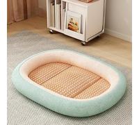 YongXinMY Ice Rattan Cooling Pet Bed - Summer Breathable Woven Cat Dog Mat with PP Cotton Edge Non-Slip Comfort Durable Cooling Pad for Small Pets Home Travel Indoor Outdoor Use (#3,XXL)