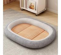 YongXinMY Ice Rattan Cooling Pet Bed - Summer Breathable Woven Cat Dog Mat with PP Cotton Edge Non-Slip Comfort Durable Cooling Pad for Small Pets Home Travel Indoor Outdoor Use (#5,XXL)