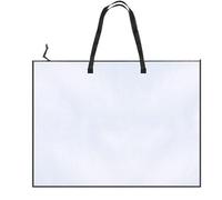 YongXinMY Large Art Portfolio Bag - Transparent Artwork Storage Folder with Zipper & Handle, Lightweight Waterproof Organizer for Posters Scrapbook Paintings School Office (S,Clear)