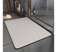 YongXinMY Non Slip Diatomite Bath Mat for Bathroom - Diatomaceous Quick Dry Super Absorbent Floor Mat, Fast Dry Thin Bathroom Mat Fit Under Door for Home Entryway Bathtub Shower (60×90cm,#1)
