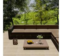 YongXinMY Outdoor Stretch Cushion Covers - Waterproof Full Wrap Patio Furniture Slipcovers with Zipper Solid Bench Seat Pad Protector for Garden Sofa Chair Deck Balcony (Brown,65 * 65 * 10cm)