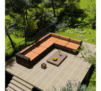 YongXinMY Outdoor Stretch Cushion Covers - Waterproof Full Wrap Patio Furniture Slipcovers with Zipper Solid Bench Seat Pad Protector for Garden Sofa Chair Deck Balcony (Coffee,55 * 45 * 10cm)