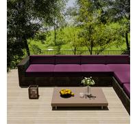 YongXinMY Outdoor Stretch Cushion Covers - Waterproof Full Wrap Patio Furniture Slipcovers with Zipper Solid Bench Seat Pad Protector for Garden Sofa Chair Deck Balcony (Purple,50 * 55 * 10cm)