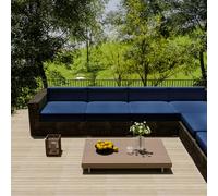 YongXinMY Outdoor Stretch Cushion Covers - Waterproof Full Wrap Patio Furniture Slipcovers with Zipper Solid Bench Seat Pad Protector for Garden Sofa Chair Deck Balcony (Navy,50 * 45 * 10cm)