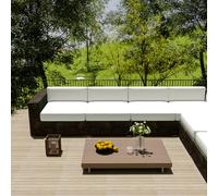 YongXinMY Outdoor Stretch Cushion Covers - Waterproof Full Wrap Patio Furniture Slipcovers with Zipper Solid Bench Seat Pad Protector for Garden Sofa Chair Deck Balcony (Beige,50 * 45 * 10cm)
