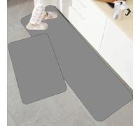 YongXinMY Quick-Drying Kitchen Rug Mat - Solid Color Diatom Mud Non-Slip Absorbent Runner Floor Mat,Wipeable Rubber Long Carpet for Hallway Bathroom Laundry Room Sink (#8,50x160cm)