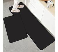 YongXinMY Quick-Drying Kitchen Rug Mat - Solid Color Diatom Mud Non-Slip Absorbent Runner Floor Mat,Wipeable Rubber Long Carpet for Hallway Bathroom Laundry Room Sink (#2,60x180cm)