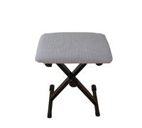 YongXinMY Rectangle Stool Cover - Stretch Corn Fabric Slipcover with Elastic Bottom Solid Colour Dustproof Washable Protector for Piano Bench Shoe Ottoman Entryway Bedroom (Light Gray,40x30x4cm)