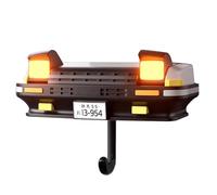 YongXinMY Retro Car Key Holder Wall Mount - Vintage Automotive Headlight Design LED Keys Rack with Auto On/Off Light ABS Single Hook Organizer for Home Entryway Hallway Office (#1)