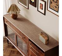 YongXinMY Sideboard Buffet Cabinet Cover - Linen-Look Solid Color Absorbent Anti-Slip Coffee Bar Table Mat Furniture Protector Pad for TV Stand Shoe Cabinets Dining Room Kitchen (Taupe,40 * 180cm)