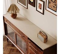 YongXinMY Sideboard Buffet Cabinet Cover - Linen-Look Solid Color Absorbent Anti-Slip Coffee Bar Table Mat Furniture Protector Pad for TV Stand Shoe Cabinets Dining Room Kitchen (Beige,40 * 140cm)