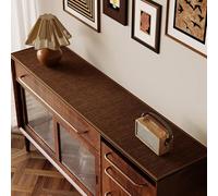 YongXinMY Sideboard Buffet Cabinet Cover - Linen-Look Solid Color Absorbent Anti-Slip Coffee Bar Table Mat Furniture Protector Pad for TV Stand Shoe Cabinets Dining Room Kitchen (Coffee,40 * 200cm)