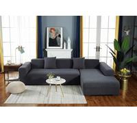 YongXinMY Stretch Couch Covers L Shaped Sectional - Universal Modern Solid Color Slipcover Full Wrap Elastic Fit Furniture Protector with Pillowcase for Pets Daily Living Room (#3,2 Seater)