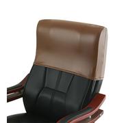 YongXinMY Stretch Office Chair Headrest Cover - PU Leather Elastic Minimalist Backrest Protector Waterproof Slipcover for Desk Boss High Back Computer Chair Daily Work Office Home (Orange)