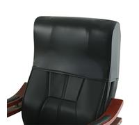 YongXinMY Stretch Office Chair Headrest Cover - PU Leather Elastic Minimalist Backrest Protector Waterproof Slipcover for Desk Boss High Back Computer Chair Daily Work Office Home (Black)