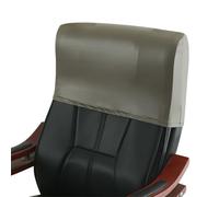 YongXinMY Stretch Office Chair Headrest Cover - PU Leather Elastic Minimalist Backrest Protector Waterproof Slipcover for Desk Boss High Back Computer Chair Daily Work Office Home (Khaki)