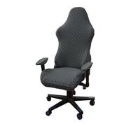 YongXinMY Universal Gaming Chair Cover - Stretchy Diamond Jacquard Slipcover Solid Cat Scratch Proof Dust Resistant Chairs Protector for Office Home Esports Game Room Internet Café (Dark Grey)