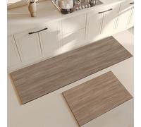 YongXinMY Wood Grain Kitchen Mat - Diatomaceous Earth Anti-Fatigue Non-Slip Washable Floor Rug, Quick-Dry Oil-Resistant Comfortable Soft Pad for Bathroom Laundry Standing Desk (#3,45x70cm)