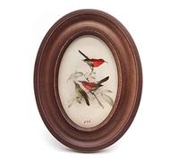 YONGYAN Oval Wooden 4x6 Inch Picture Frame Vintage Photo Frame for Wall Hanging or Tabletop Home Decoration (Brown)