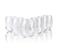 yongzhenlite Set of 6 Acrylic Wine Glasses,Plastic Glasses Cup,20 Ounce Drinking Tumbler for Indoor Outdoor Party Use,BPA Free,Dishwasher Safe (Clear Color)