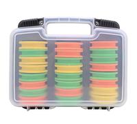 YONGZURA 24pcs EVA Fishing Line Spools | Color - Coded Tackle Storage Board | High - Density Foam Bobbins for Knot Prevention | ABS Plastic Case/Travel Organizer