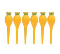 YONGZURA 6Pcs Plastic Tee Nails | Stable Arc Design for Practice | Lightweight & Sturdy Accessories for Greens/Driving Range | Colorful Cartoon Ball Tees (Pineapple Style)