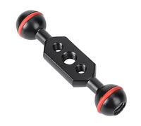YONGZURA Aluminium Alloy Double Ballhead Light Arm Black Photography Extension Bracket Accessory for Underwater Video (3 Inch (125 Pcs))