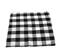 YONGZURA Christmas Tablecloth Durable Polyester Cover for Parties (Cuadros en blanco y negro HM2290703)