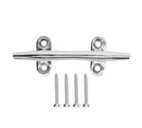 YONGZURA Heavy Duty 316 Stainless Steel Boat Cleat | Open Base Design for Easy Installation | Mirror Polished Marine Dock Cleat for Boats/Yachts/Ships | Non - Rusting with 4 Screws (SS316-4 Inch)