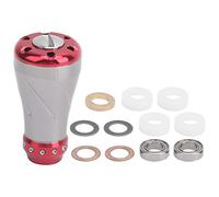 YONGZURA Metal Fishing Wheel Handle Knob Tackle Accessory Comfortable Replacement for Spinning Reel S/D Casting Four Colors (Starlight gun red)