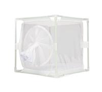 YONGZURA Observation Cage PVC Mesh White Reusable Butterfly Habitat Breeding Incubator Box Durable Lightweight Portable for Butterfly Breeding Greenhouse 16x16x16cm (Sleeve Shaped)