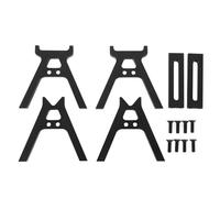 YONGZURA RC Car Work Stand | Aluminum Alloy Display Stand for 1/24 & 1/18 RC Cars | Adjustable Height/Angle for SUVs & Off - Road Vehicles | Tire Protection Frame (Black)