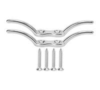 YONGZURA Stainless Steel Flagpole Cleat Hook 6in | 2pcs Set with Screws | Long - lasting Boat Cleat for Yachts/Canoes/Kayaks | Secures Flag Halyard, Tarps & Awnings