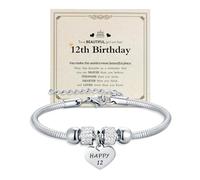 Yonhon Birthday Bracelet for 12 Year old, 12th/12yr Year Old Birthday Bracelets for Daughter Granddaughter Niece
