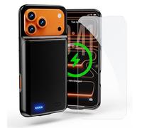 YONHUIZI 2026 New Battery Case for iPhone 17 Pro Max (6.9inch), Ultra Slim 7000mAh Portable Rechargeable Strong Protective Charger Cover w/Tempered-Glass Screen Protector - Black