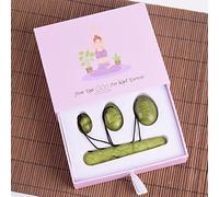 Yoni Egg Jade Eggs for Kegel Exercise Massage Wand Yoni Eggs Gift Boxes Set Natural St Crystal Drill Helu Jade Egg Ball Kegel Exercise,4 Pcs Set