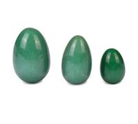 Yoni Eggs 3PCS Undrilled Natural Rose Quartz Massage Egg Set Obsidian Crystal Mineral Ball Kegel Exercise Tiger Eye Jade Egg,for Women Tightening Exercise Set,Aventurine Eggs