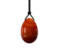 Yoni Eggs Rose Quartz Jade Egg Drilled Amethyst for Women Kegel Exercise Natural Crystal Kegel Eggs,Carnelian,M-4x2.5cm