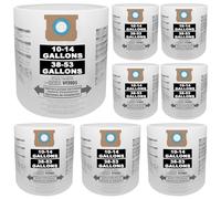 Yonice 10-14 Gallon Vac Bags, VF2005;Type F 90662 9066233; Type I 90672 9067233,Replacement for Shop Vac 10-14 Gallon Vacuum,Disposable Filter Bags, White, 6 PCS