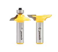 Yonico 12221 Medium Ogee 2 Bit Matching Entry Door Profile Router Bit Set 1/2-Inch Shank