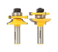 Yonico 12238 Round Over 2 Bit Rail and Stile Router Bit Set 1/2-Inch Shank