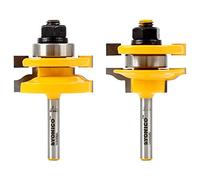 Yonico 12243q Ogee 2 Bit Rail and Stile Router Bit Set 1/4-Inch Shank