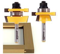 Yonico 12249q Shaker 2 Bit Rail and Stile Router Bit Set 1/4-Inch Shank