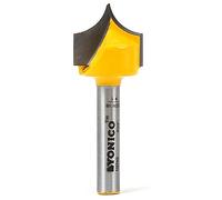 Yonico 13074q 5/16-Inch Radius Point Cutting Round Over Groove Router Bit 1/4-Inch Shank