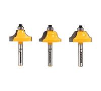Yonico 13321q 7/16" 3 Bit Edge Forming Router Bit Set 1/4" Shank