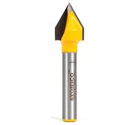 Yonico 14993q - V Groove Router Bit, Angle: 60 Deg., Diameter: 1/2" - 1/4" Shank