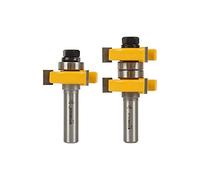Yonico 15224 1-1/2-Inch 2 Bit Tongue and Groove Router Bit Set 1/2-Inch Shank