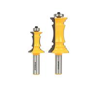 Yonico 16266-2 Bit Miter Frame Molding Router Bit Set, Matching Door & Drawer Miter Frame Molding Bits - 1/2" Shank
